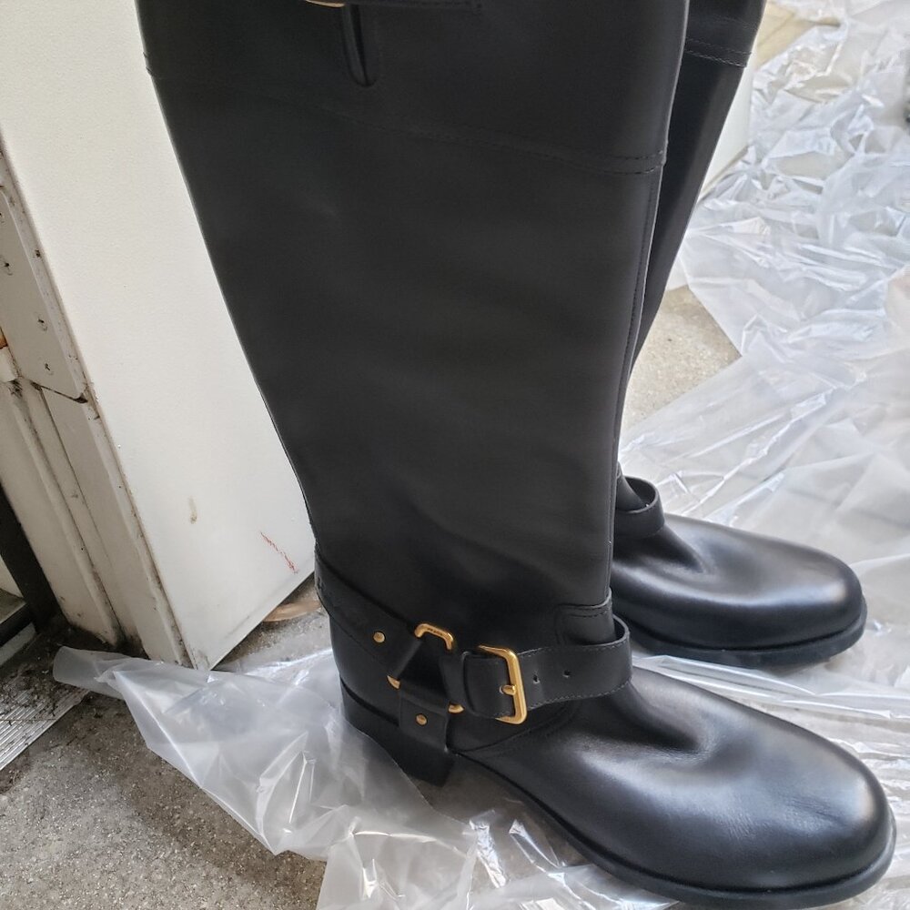 Prada riding boots.